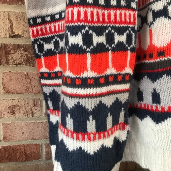 Fair Isle, Gray Mohair, Knit, Sweater Scarf - Picture 2 of 12